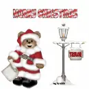Xmas bear with polw with Taylor name