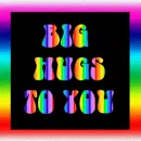 BLACK WITH RAINBOW HUGS