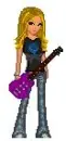 Blond doll with guitar