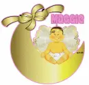 Angel on moon with Maggie