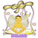 Angel on swing with Selina name
