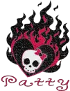Patty Flaming Heart and Skull