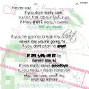 N3V3R SAY "i LOV3 YOU"