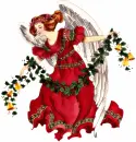 angel in red dress