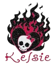Kelsie Flaming Heart and Skull