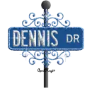 blue street sign dennis DR