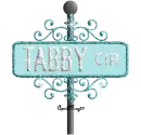 baby blue street name sign tabby CIR