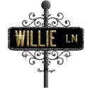 black street sign willie LN