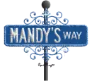blue street sign mandy's WAY