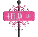 hot pink street sign leija LN