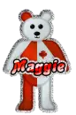 Maggie with Canada bear