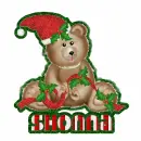 Xmas bear with Shonna name