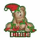 Xmas bear with Denise name