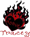 Tracey Flaming Love Heart