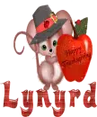 Lynyrd thanksgiving mouse with apple