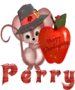 Perry - tnxgiving mouse with apple