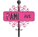 hot pink street sign pami AVE