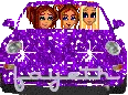 fayeth's purple doll car