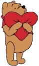 pooh w/ heart