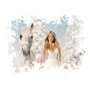 heidi klum, siwy koÅ„, Å›nieÅ¼ek