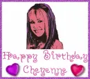 Happy Birthday Cheyenne (Hannah Montana)