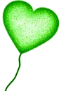 green heart balloon