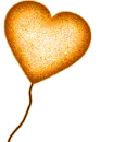 orange heart balloon