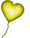 yellow heart balloon