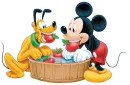 mickey bobbing for apples