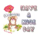 Mouse with flower greeting