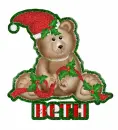 Xmas bear with Beth name