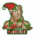 Xmas bear with Florence name
