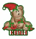 Xmas bear with Kenia name