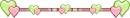 pink and green hearts