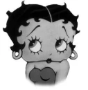 black and white betty boop