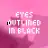 eyes outlined in black