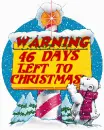 Christmas Count down as of Nov.tenth