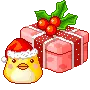 chick with gift