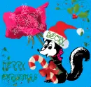 SKUNK WITH ROSE