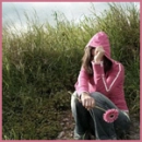 Girl with a pink flower