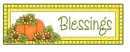 Blessings pumpkin and sunflowers