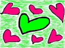 pink & killin' green hearts...