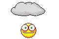 smiley hit by a lightning 