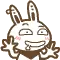 cute rabbit emoticon - "pervy"