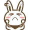 cute rabbit emoticon - "pouts"