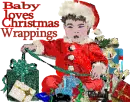 Baby loves Christmas wrappings