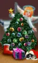 Angel and Christmas tree