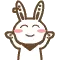 cute rabbit emoticon - "dance"