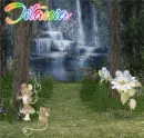 Fairy in Forest Waterfall - Titania