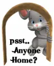 Anyone home mouse peeking out